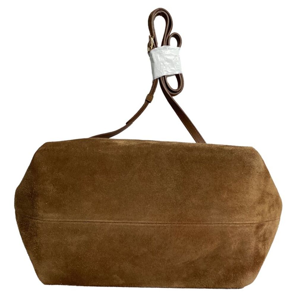 Pre Loved Khaite Vintage Suede Leather Handbag Women brown | ochre Crossbody - Picture 7 of 8